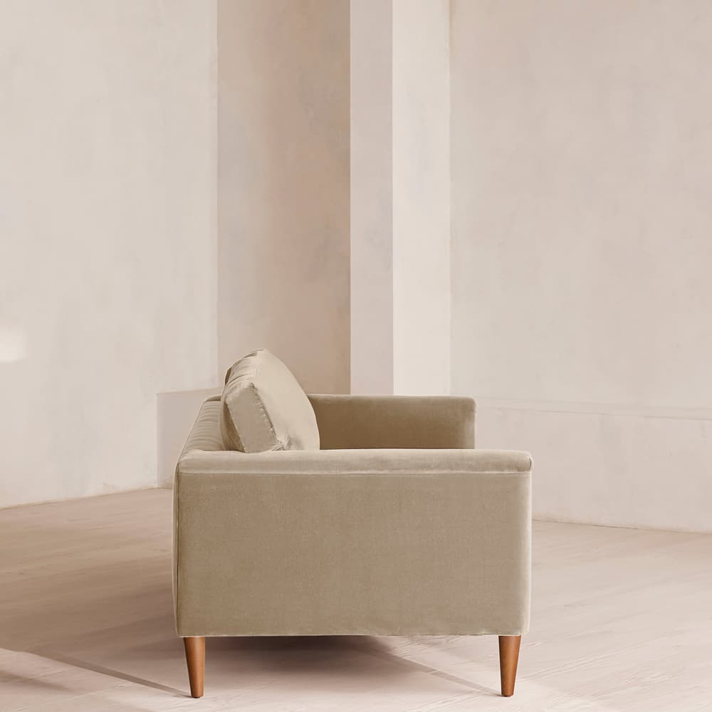 Reya Three Seater Sofa - Velvet - Oyster - UK - Images - Image 3