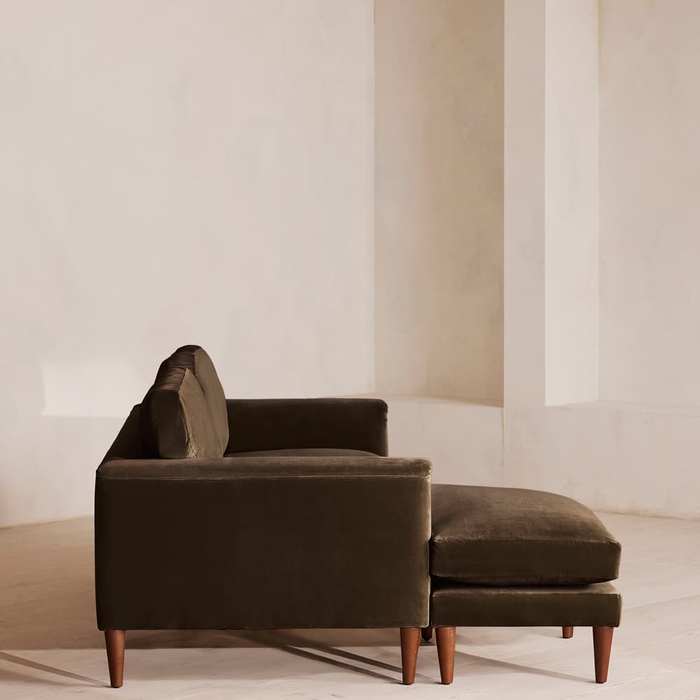 Reya Chaise-end - Sofa - Velvet - Chocolate - Images - Image 3