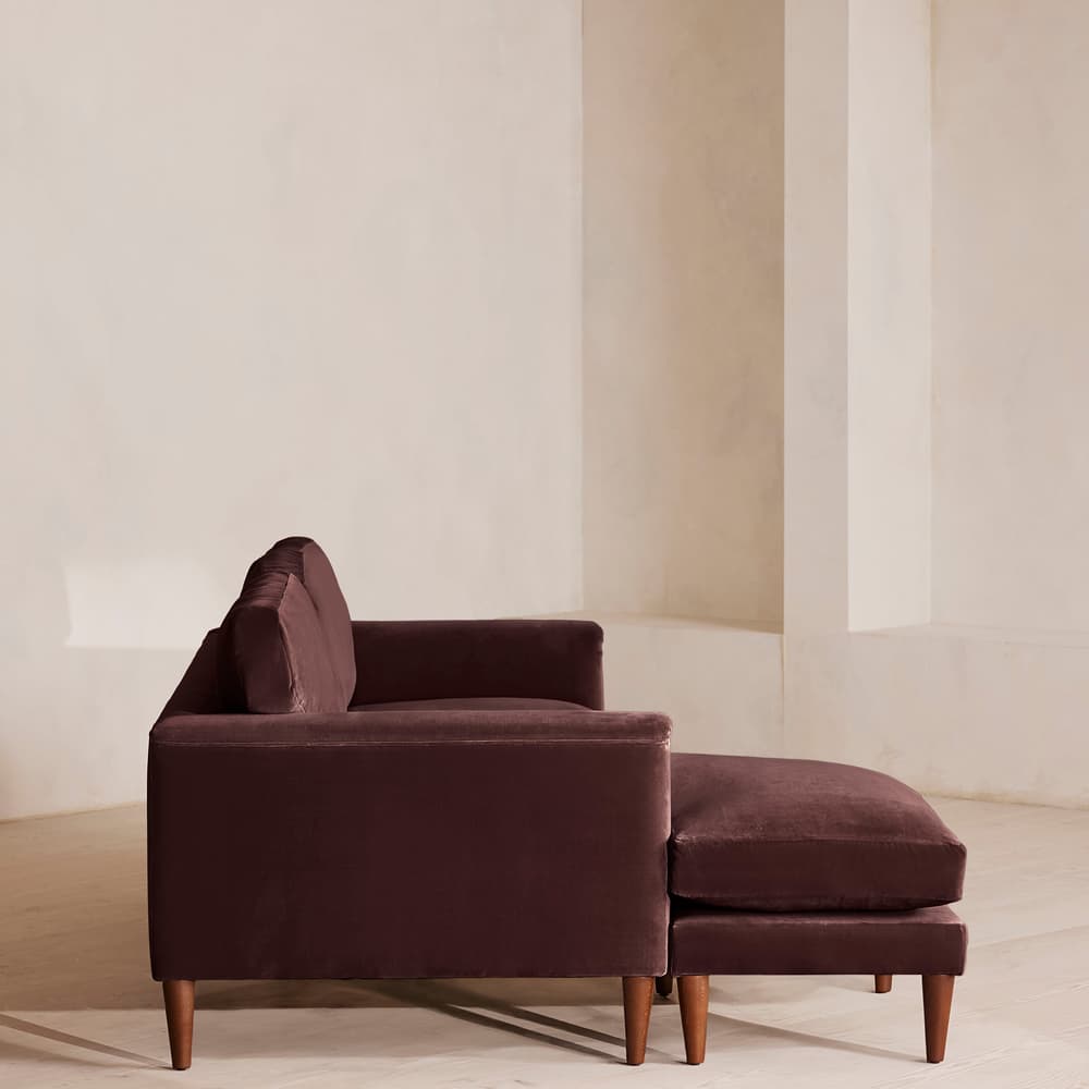 Reya Chaise-End Sofa - Velvet - Aubergine - UK - Images - Image 3