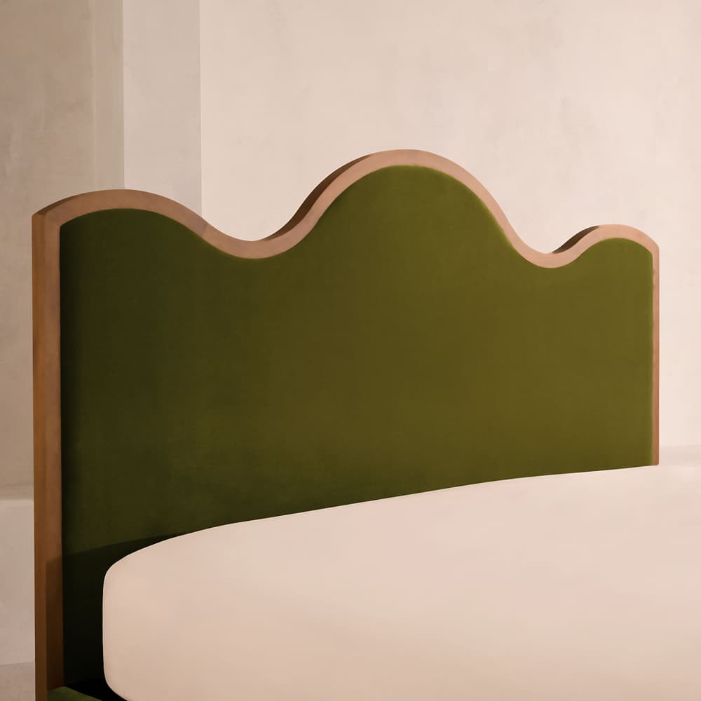 Aubrey Bed - Queen - Velvet - Olive - US - Images - Image 3