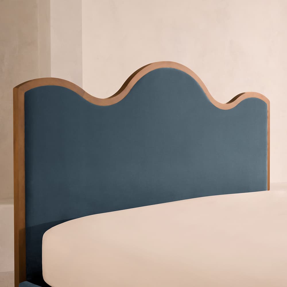 Aubrey Bed - Queen - Velvet - Grey Blue - US - Images - Image 3