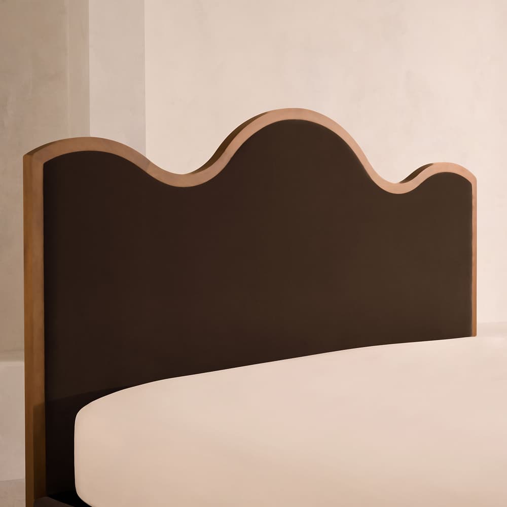 Aubrey Bed - King - Velvet - Chocolate - Images - Image 3