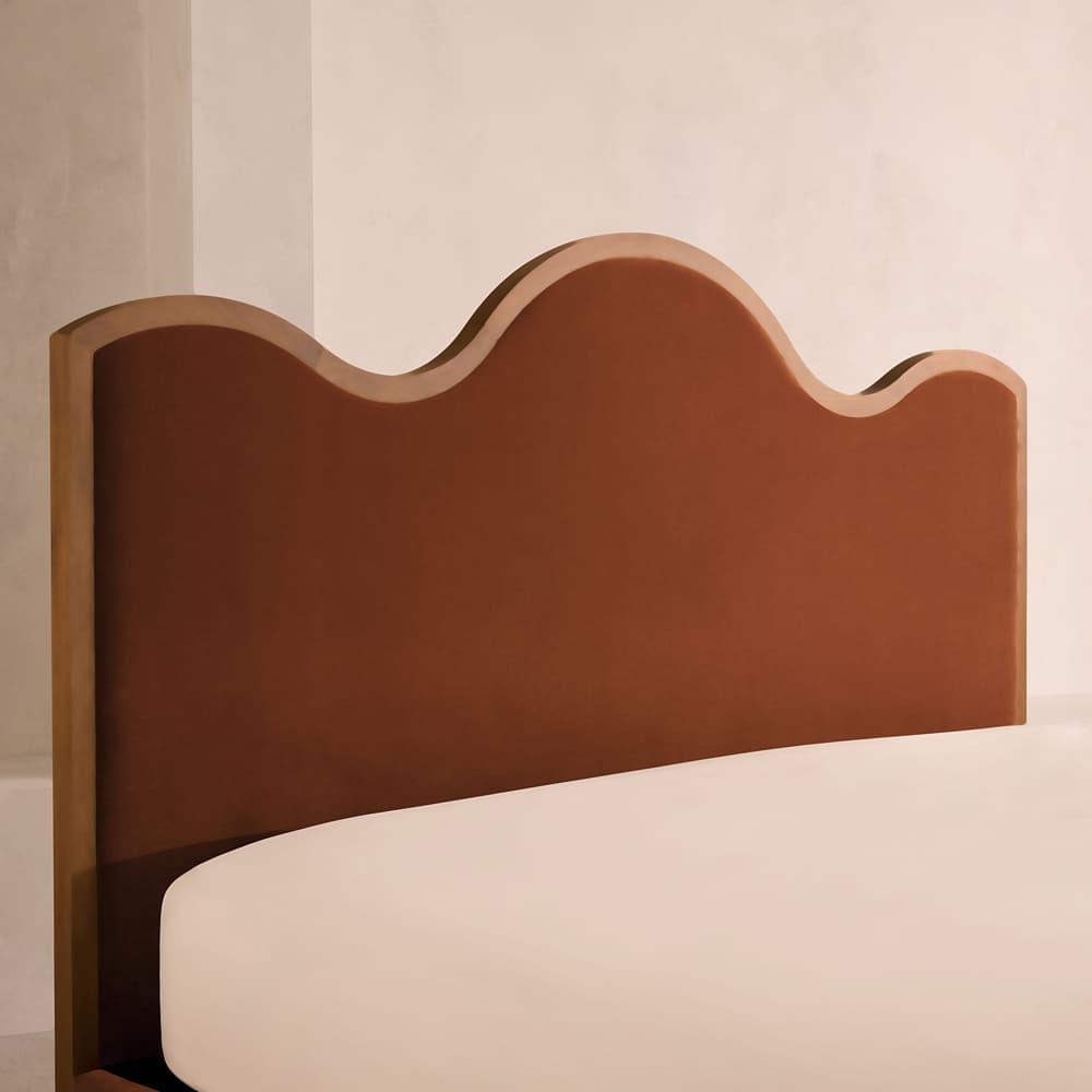 Aubrey Bed - Queen - Velvet - Cinnamon - US - Images - Image 3
