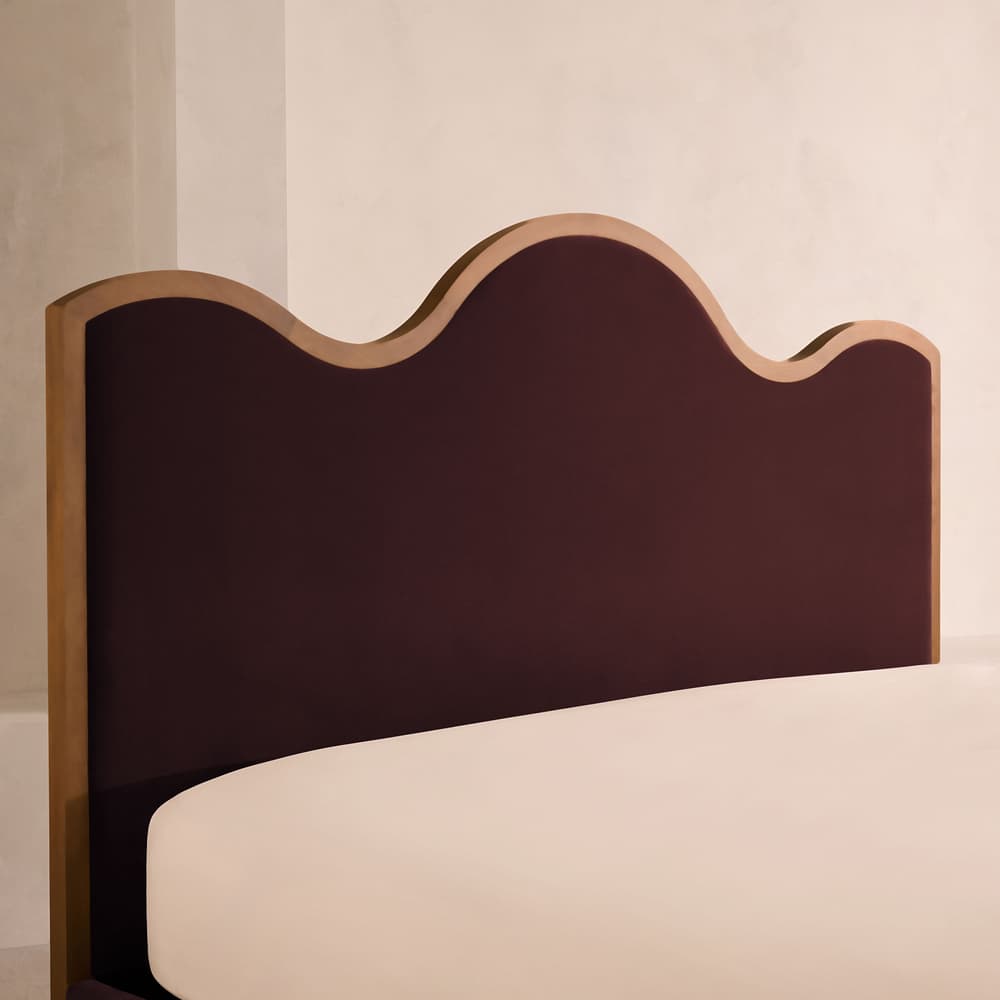 Aubrey Bed - Queen - Velvet - Aubergine - US - Images - Image 3