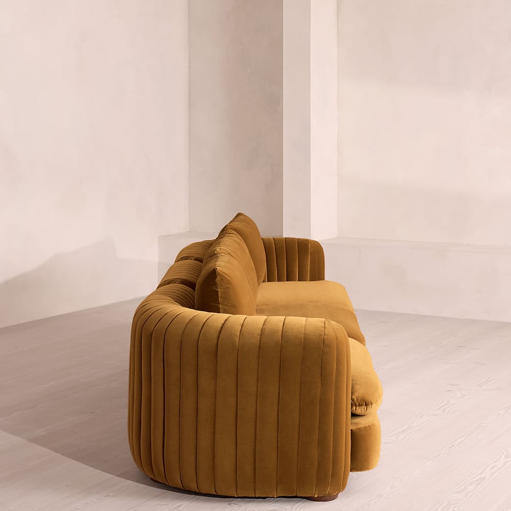 Vivienne Deeper Sit Modular Sofa - Four Seater - Velvet Mustard UK - Images - Image 3