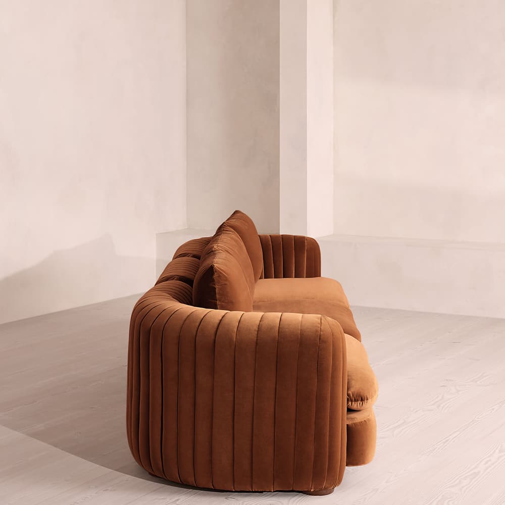 Vivienne Deeper Sit Modular Sofa - Four Seater - Velvet - Cinnamon - UK - Images - Image 3