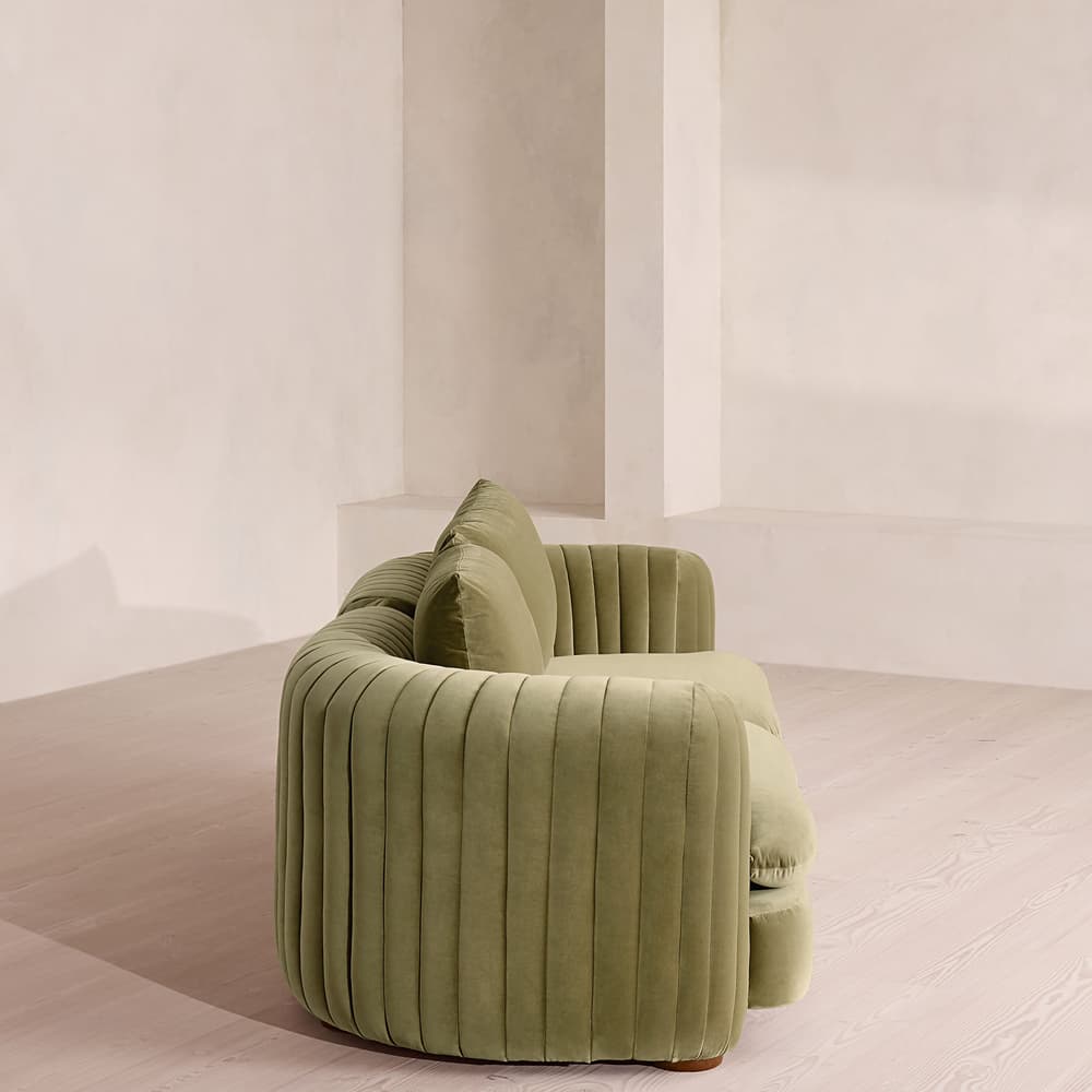 Vivienne Sectional Sofa - Three Seater - Velvet Lichen - US - Images - Image 3