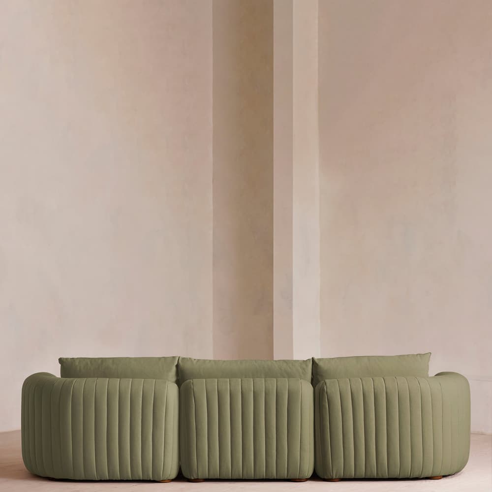 Vivienne Deeper Sit Modular Sofa - Four Seater - Linen - Sage - Images - Image 3