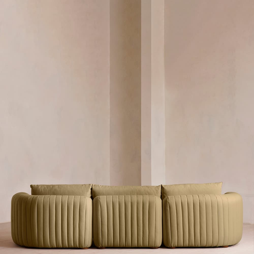 Vivienne Deeper Sit Sectional Sofa - Four Seater - Linen - Wheat - US - Images - Image 3