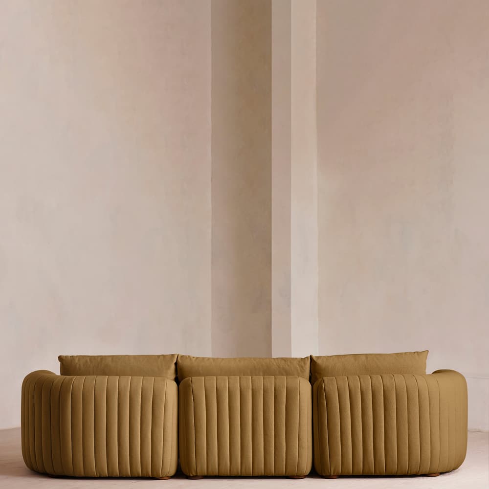 Vivienne Deeper Sit Modular Sofa - Four Seater - Linen - Ochre - Images - Image 3