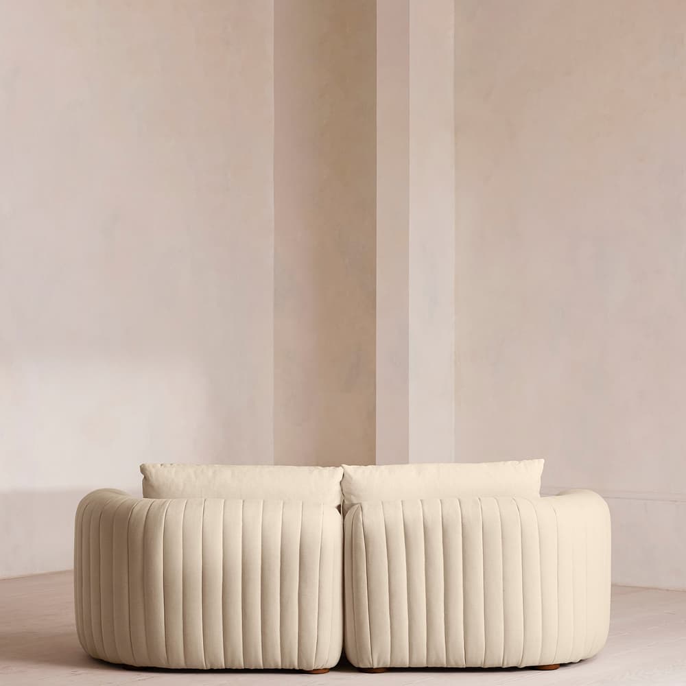 Vivienne Sectional Sofa - Three Seater - Linen - Bisque - US - Images - Image 3
