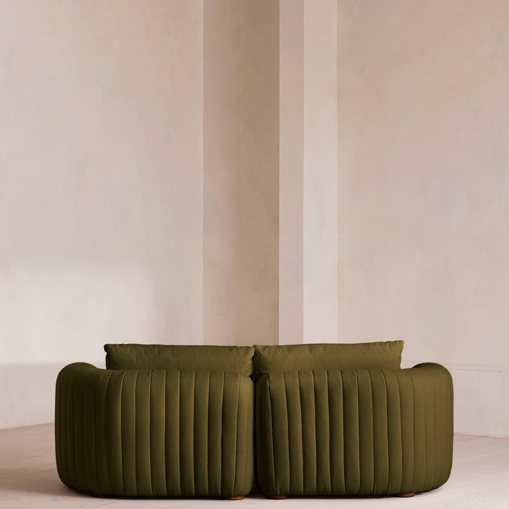 Vivienne Modular Sofa - Three Seater - Linen - Olive - Images - Image 3