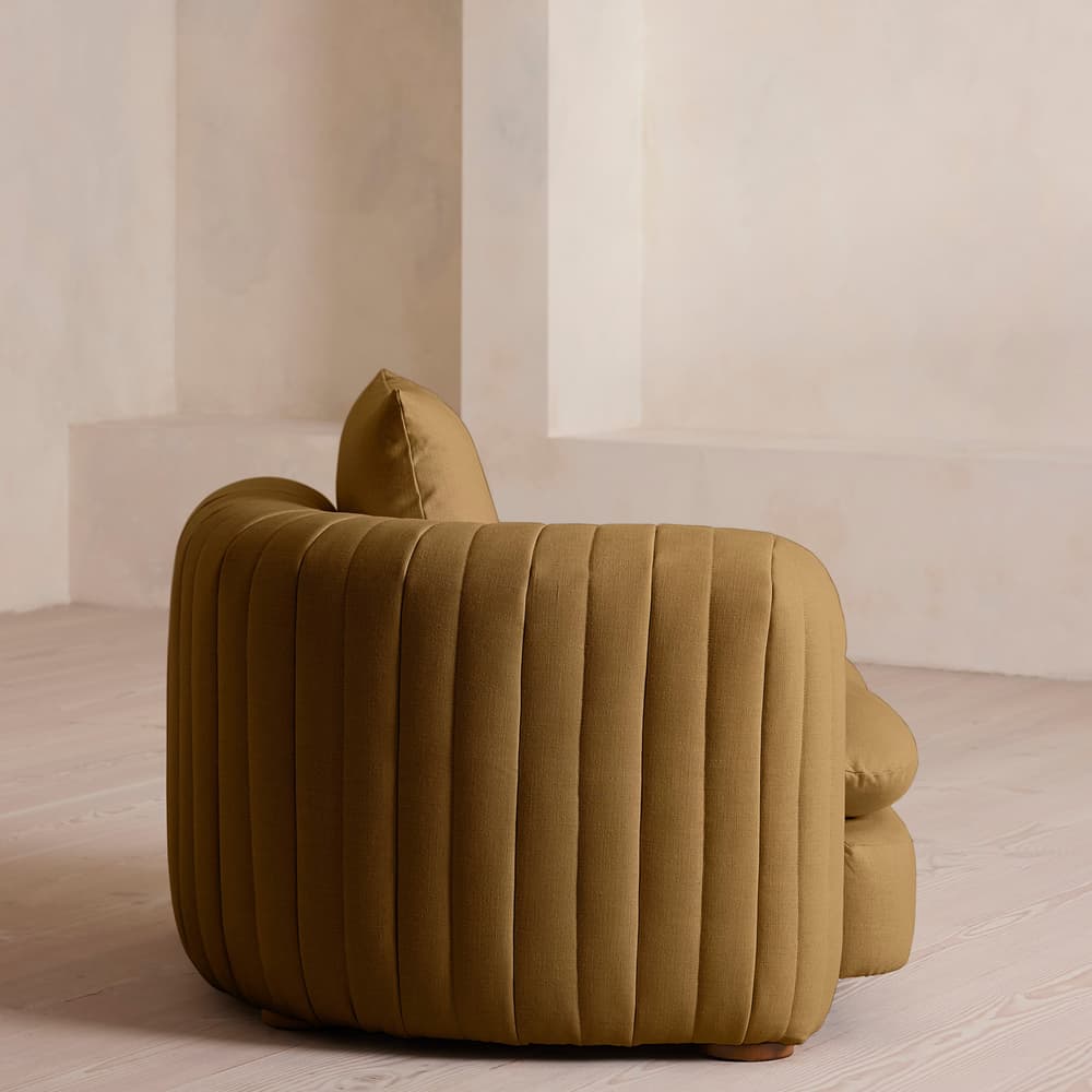 Vivienne Deeper Sit Sectional Sofa - Armless Module - Linen - Ochre - US - Image 3