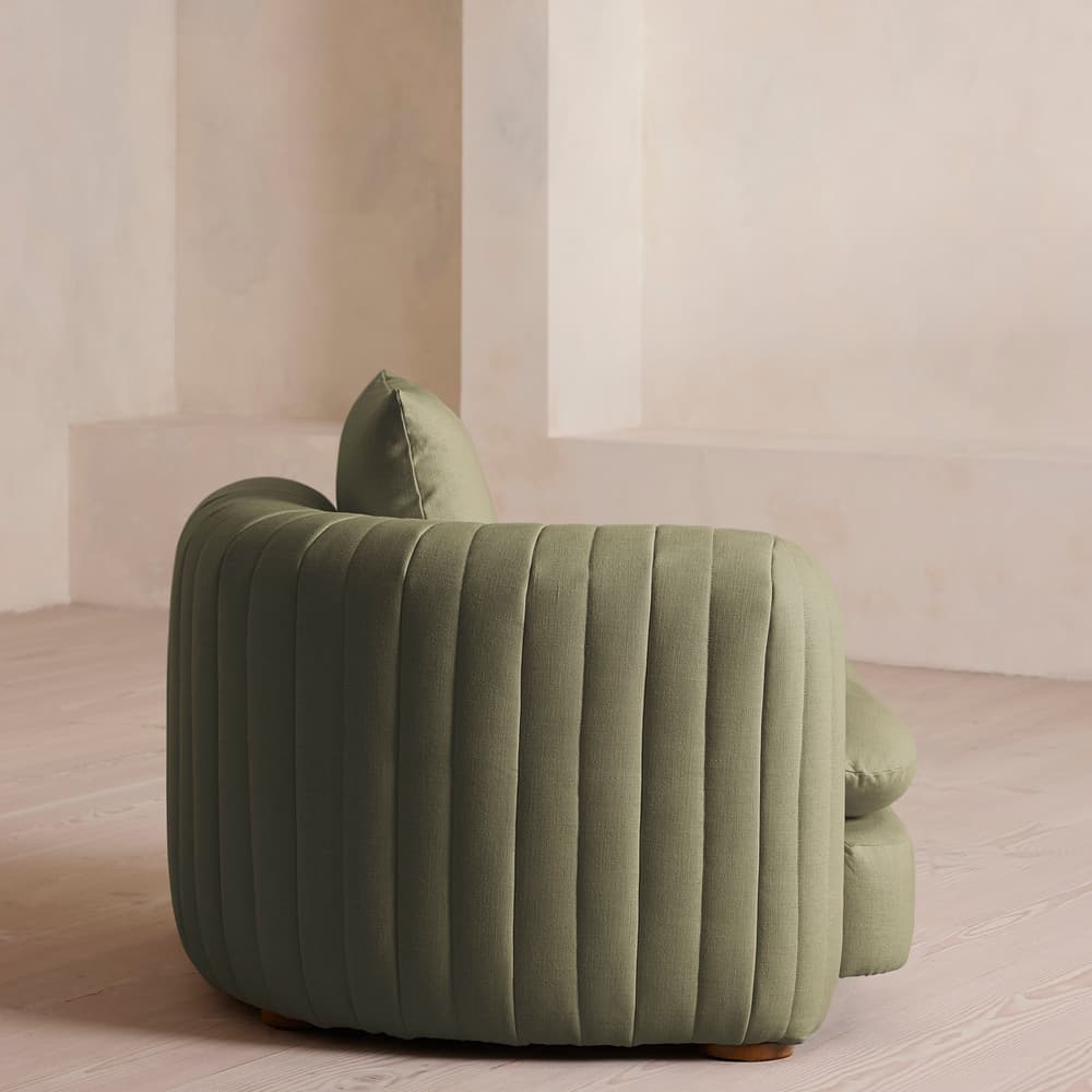 Vivienne Modular Sofa - Left Arm Module - Linen - Sage - Image 3