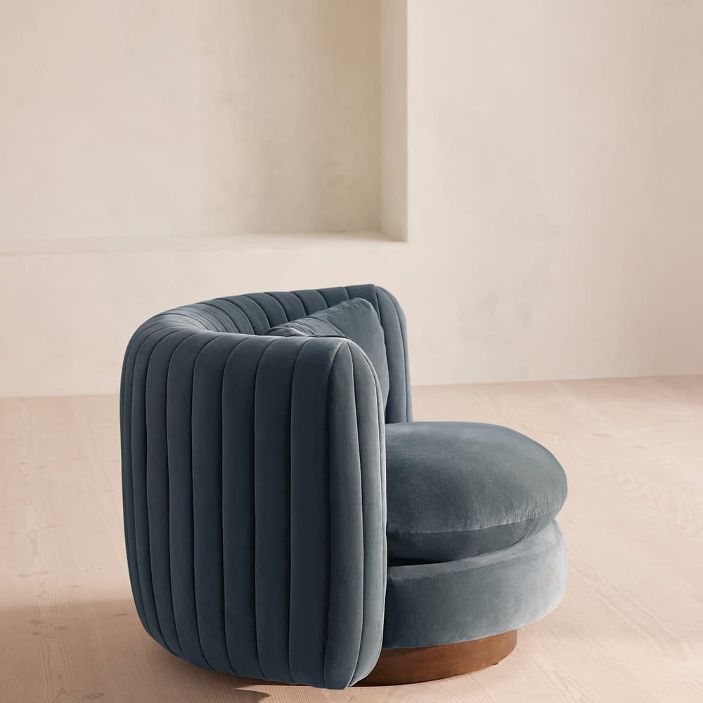 Vivienne Armchair - Velvet - Grey Blue - Images - Image 3