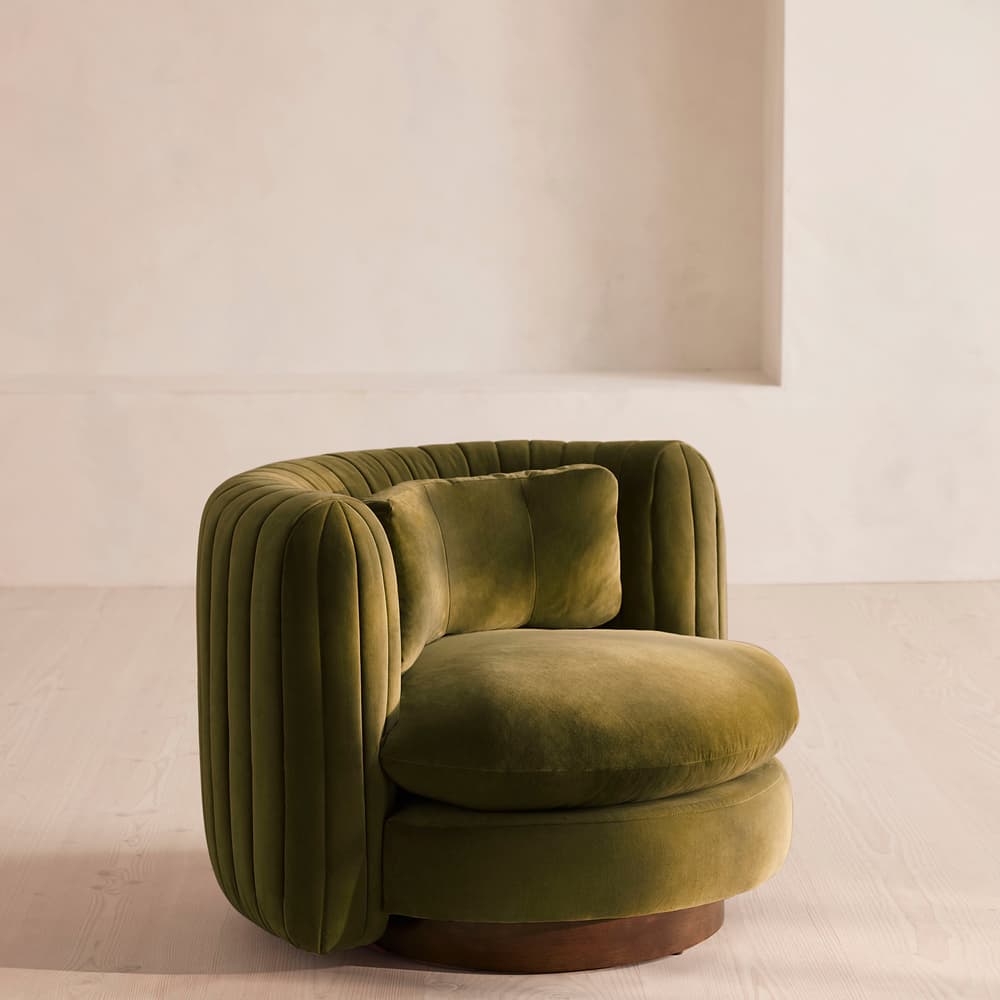 Vivienne Armchair - Velvet - Olive - Listing - Image 3
