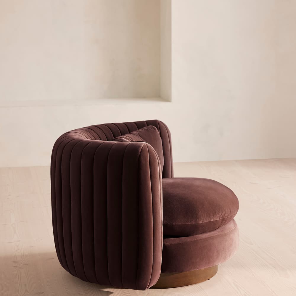 Vivienne Armchair - Velvet - Aubergine - UK - Images - Image 3