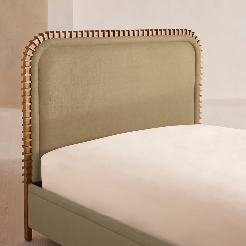 Angus Bed - King - Linen - Wheat - Images - Image 3