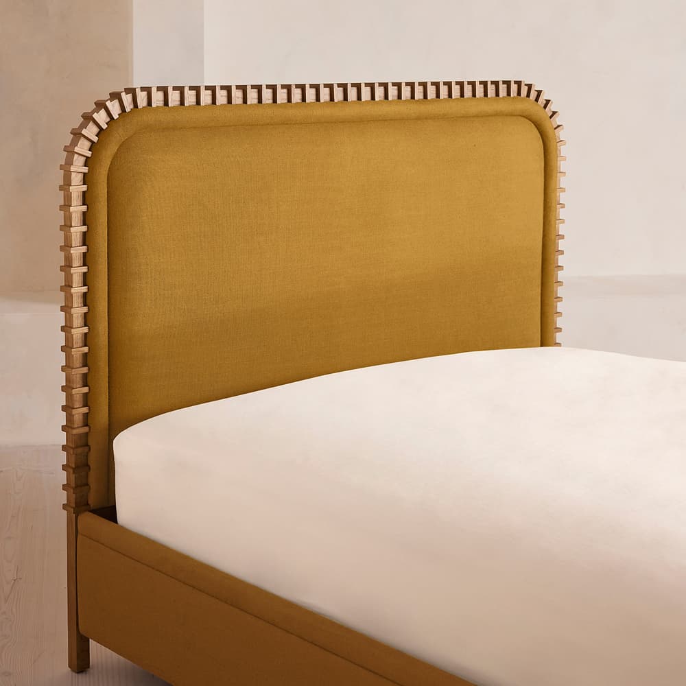 Angus Bed - King - Linen - Turmeric - UK - Images - Image 3