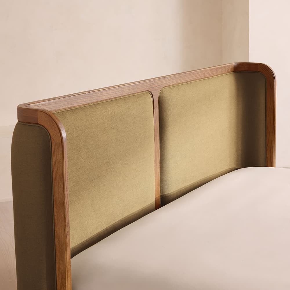 Belsa Bed - Light Oak - King - Linen - Wheat - US - Images - Image 3