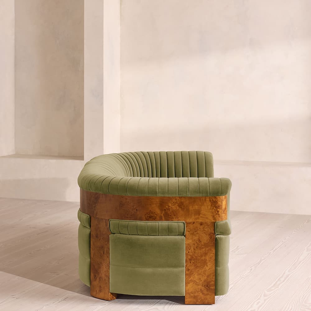 Caleb Modular Three Seater Sofa - Velvet - Lichen - Dark Burl - UK - Images - Image 3