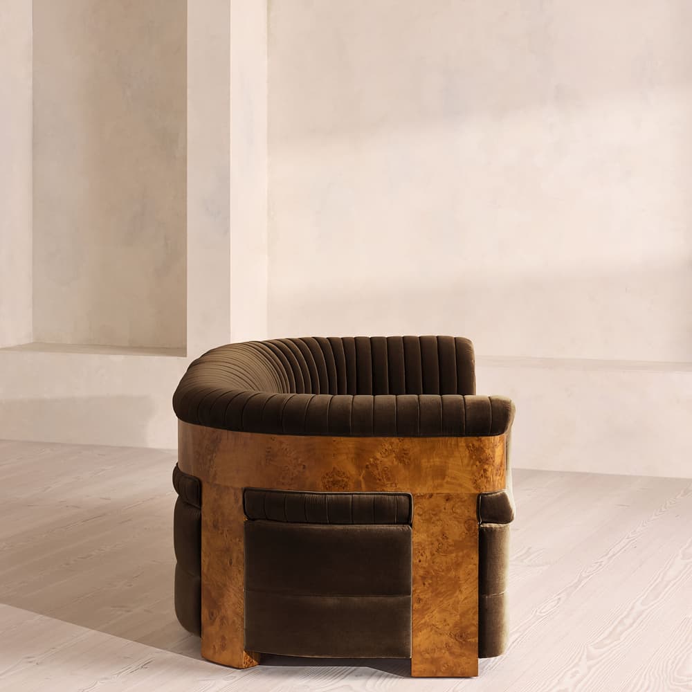 Caleb Modular Three Seater Sofa - Velvet - Chocolate - Dark Burl - UK - Images - Image 3