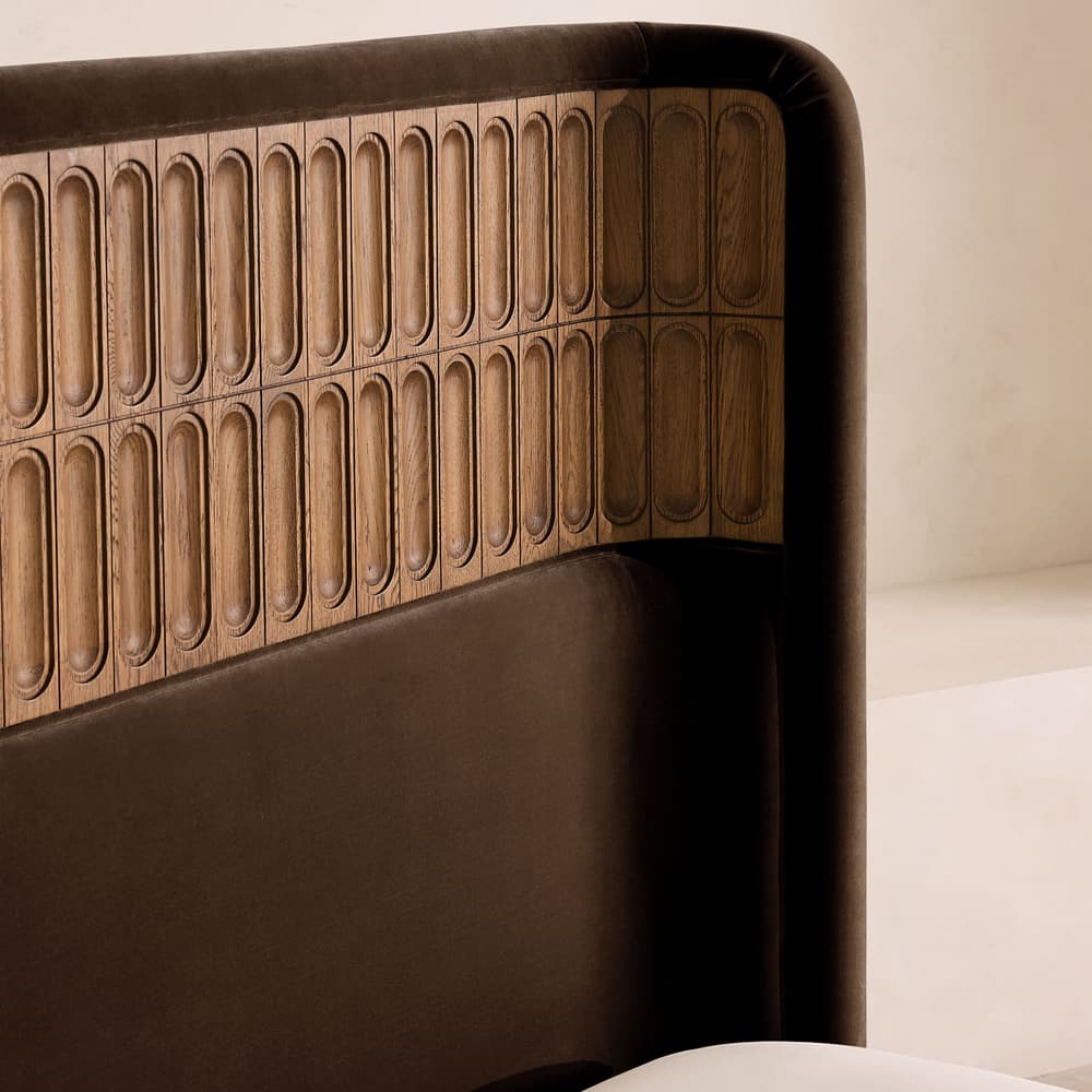Devon Bed - Queen - Velvet - Chocolate - US - Images - Image 3