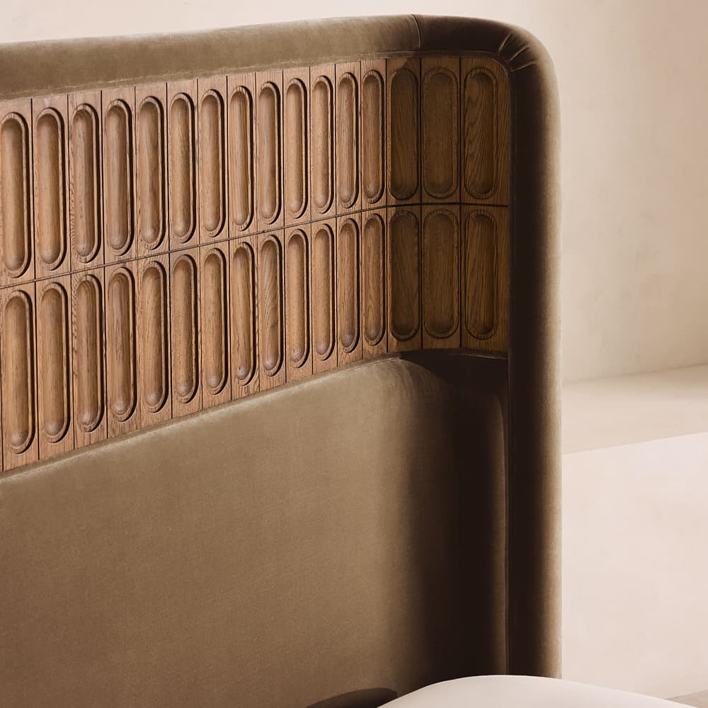 Devon Bed - Queen - Velvet - Truffle - US - Images - Image 3