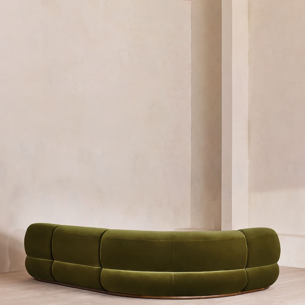 Edison Modular Sofa - L-Shape Sofa - Velvet - Olive UK - Images - Image 3