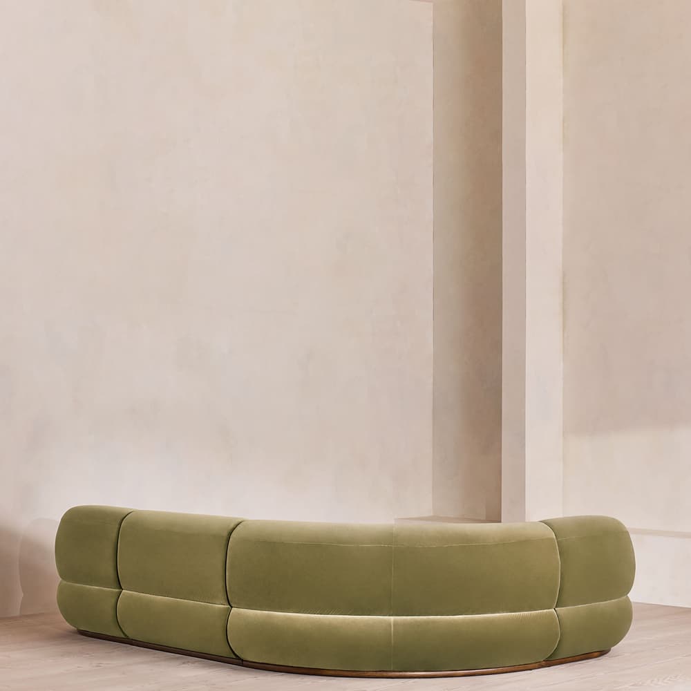 Edison Sectional Sofa - L-Shape Sofa - Velvet - Lichen US - Images - Image 3
