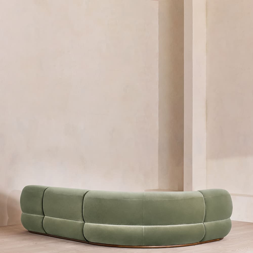 Edison Sectional Sofa - L-Shape Sofa - Velvet - Seafoam US - Images - Image 3