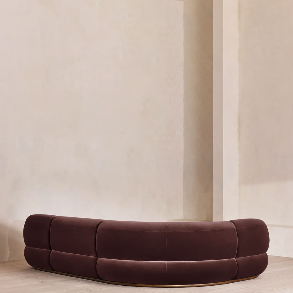 Edison Modular Sofa - L-Shape Sofa - Velvet - Aubergine UK - Images - Image 3