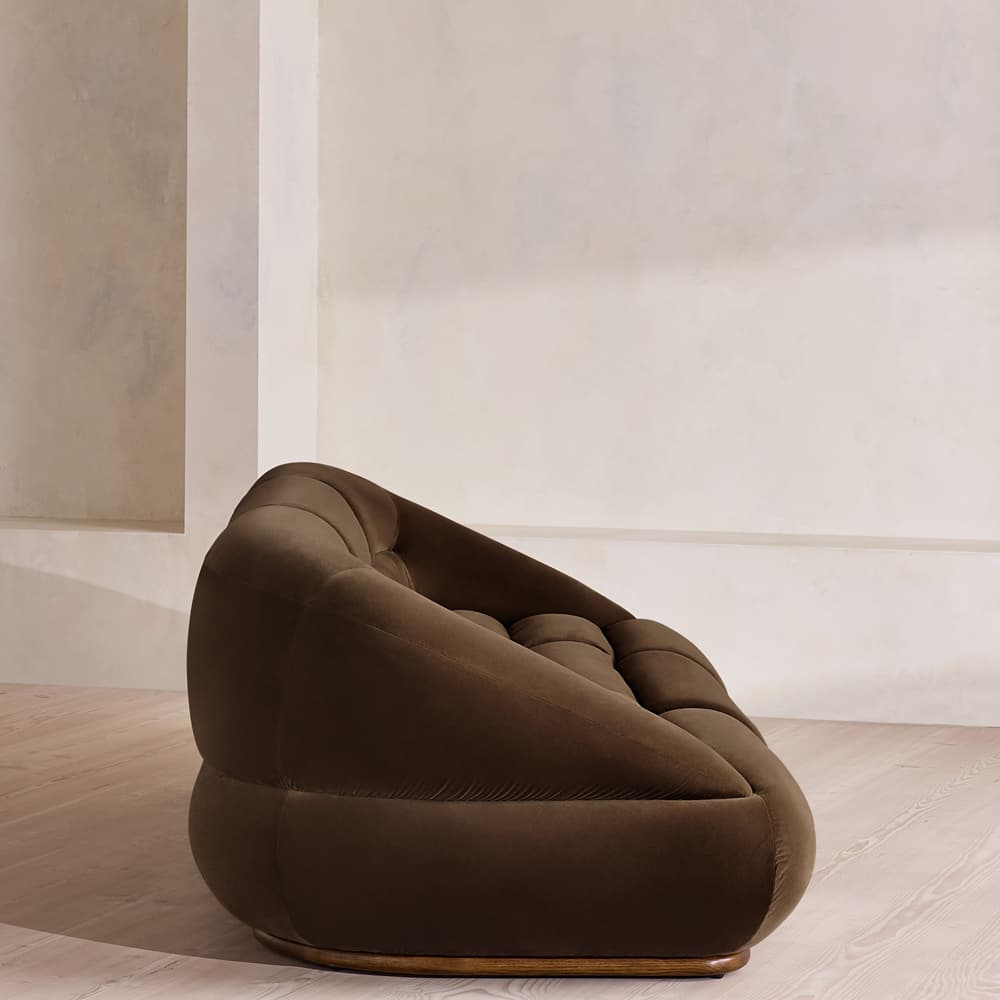 Edison Sectional Sofa - Four Seater - Velvet - Chocolate US - Images - Image 3
