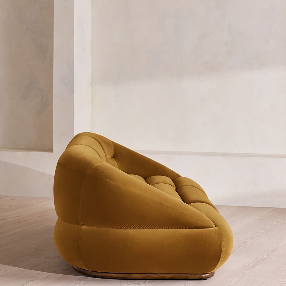 Edison Modular Sofa - Four Seater - Velvet - Mustard UK - Images - Image 3