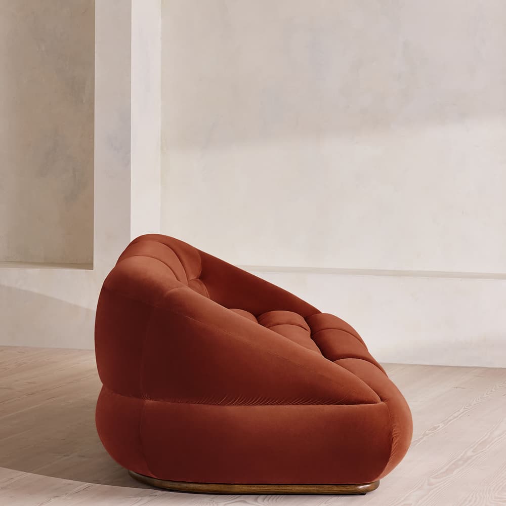 Edison Sectional Sofa - Four Seater - Velvet - Rust US - Images - Image 3
