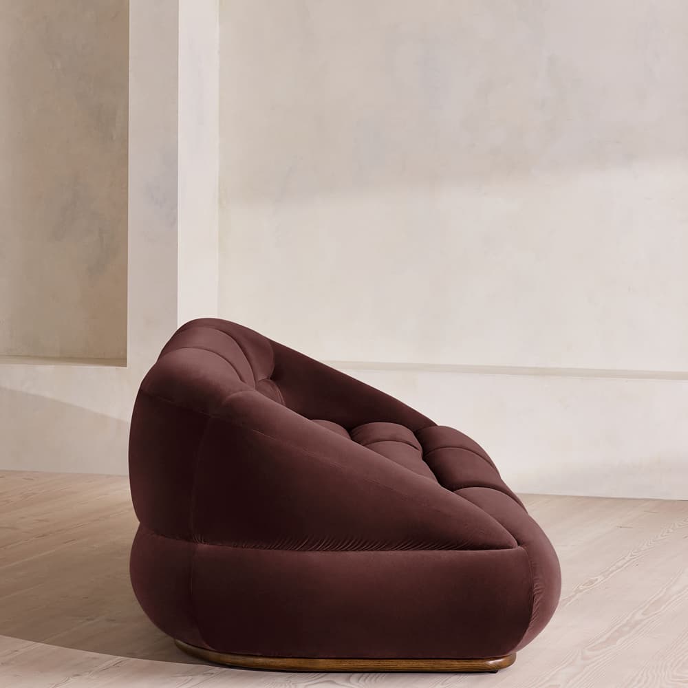 Edison Modular Sofa - Four Seater - Velvet - Aubergine UK - Images - Image 3