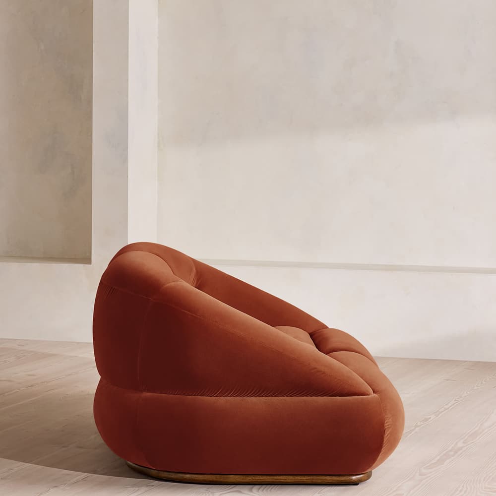 Edison Sectional Sofa - Three Seater - Velvet - Rust US - Images - Image 3