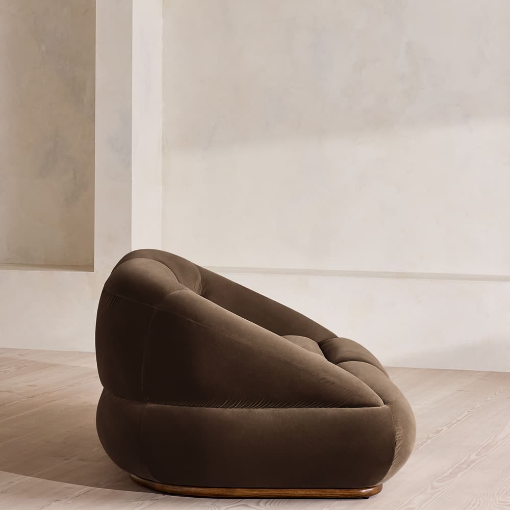 Edison Sectional Sofa - Three Seater - Velvet - Chocolate US - Images - Image 3