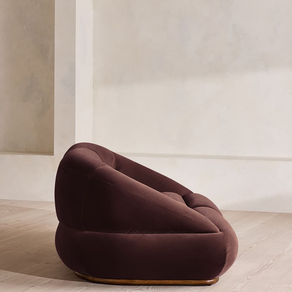 Edison Sectional Sofa - Three Seater - Velvet - Aubergine US - Images - Image 3
