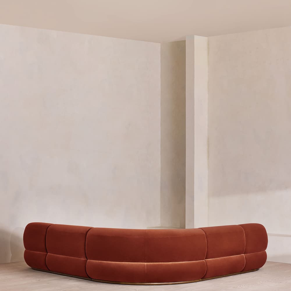 Edison Modular Sofa - Corner Sofa - Velvet - Rust UK - Images - Image 3