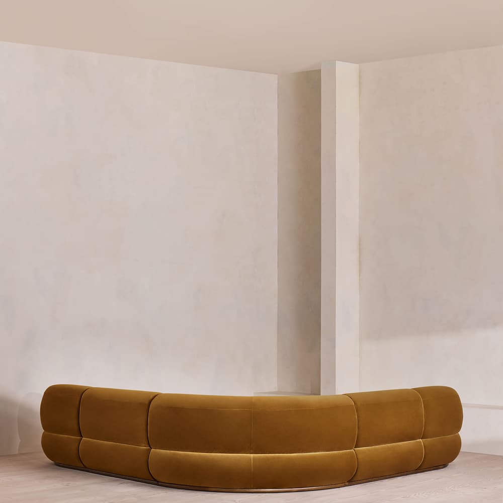 Edison Modular Sofa - Corner Sofa - Velvet - Mustard UK - Images - Image 3