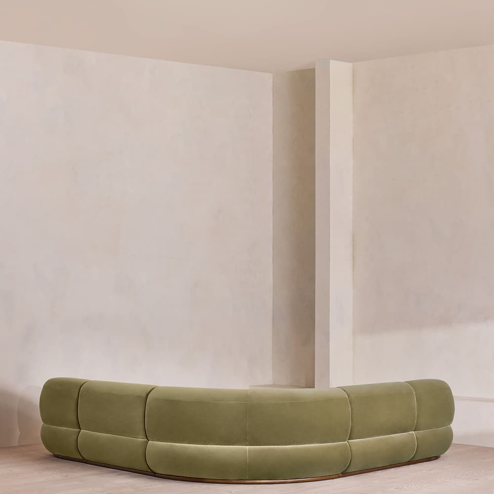 Edison Sectional Sofa - Corner Sofa - Velvet - Lichen US - Images - Image 3