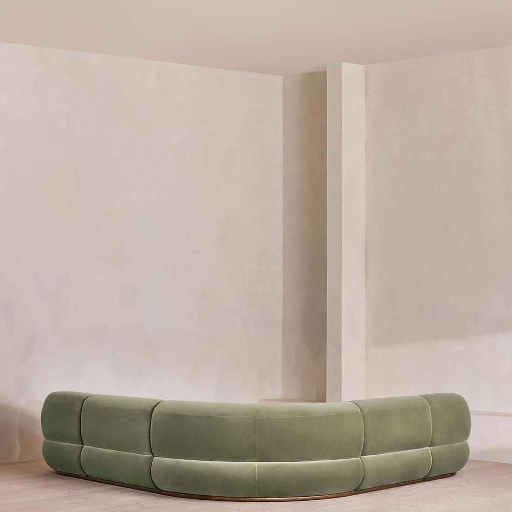 Edison Modular Sofa - Corner Sofa - Velvet - Seafoam UK - Images - Image 3