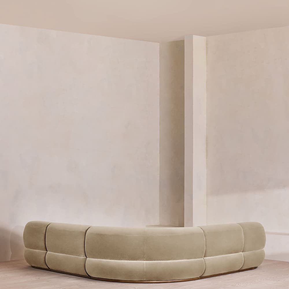 Edison Modular Sofa - Corner Sofa - Velvet - Oyster UK - Images - Image 3