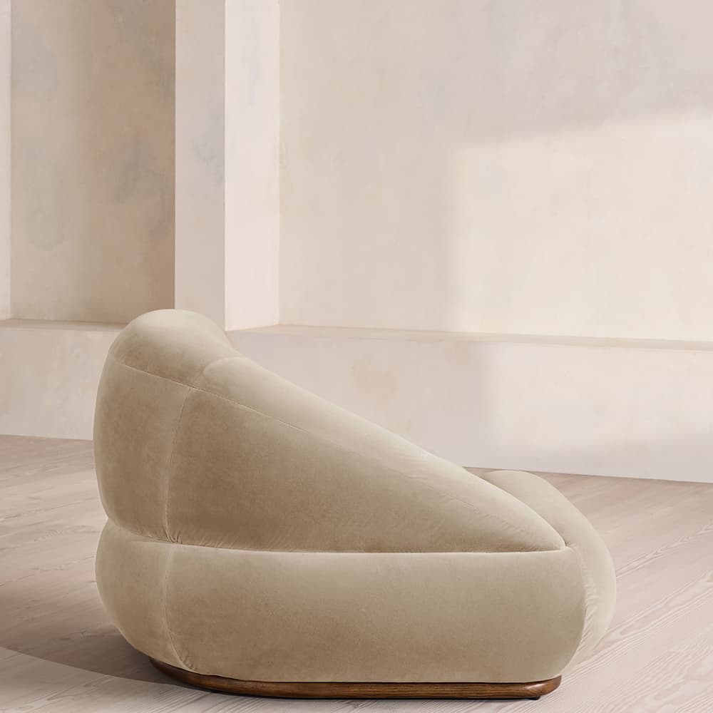 Edison Sectional Sofa - Left Arm Module - Velvet - Oyster - US - Image 3