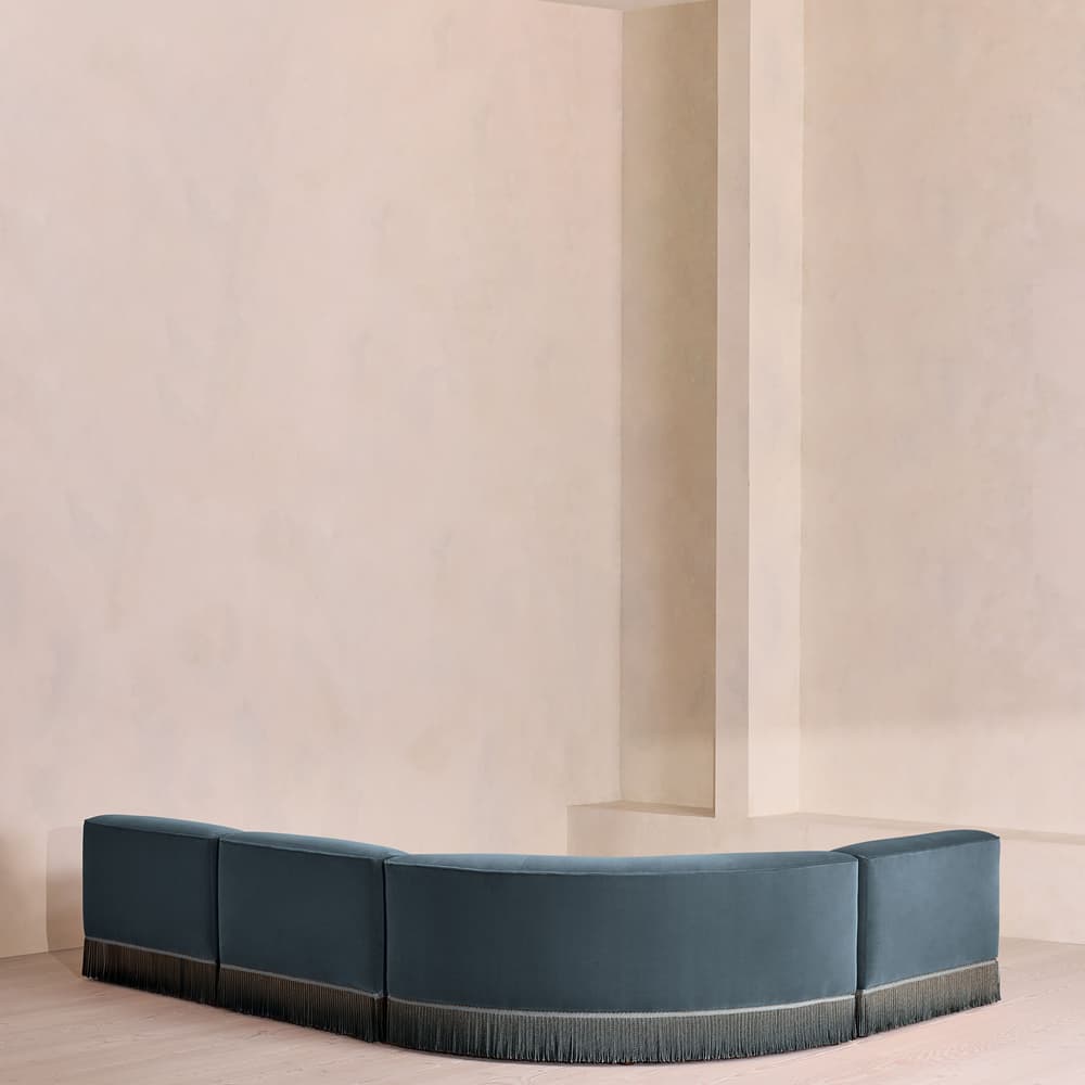 Elowen Modular Sofa - L-Shape Sofa - Velvet - Grey Blue UK - Images - Image 3