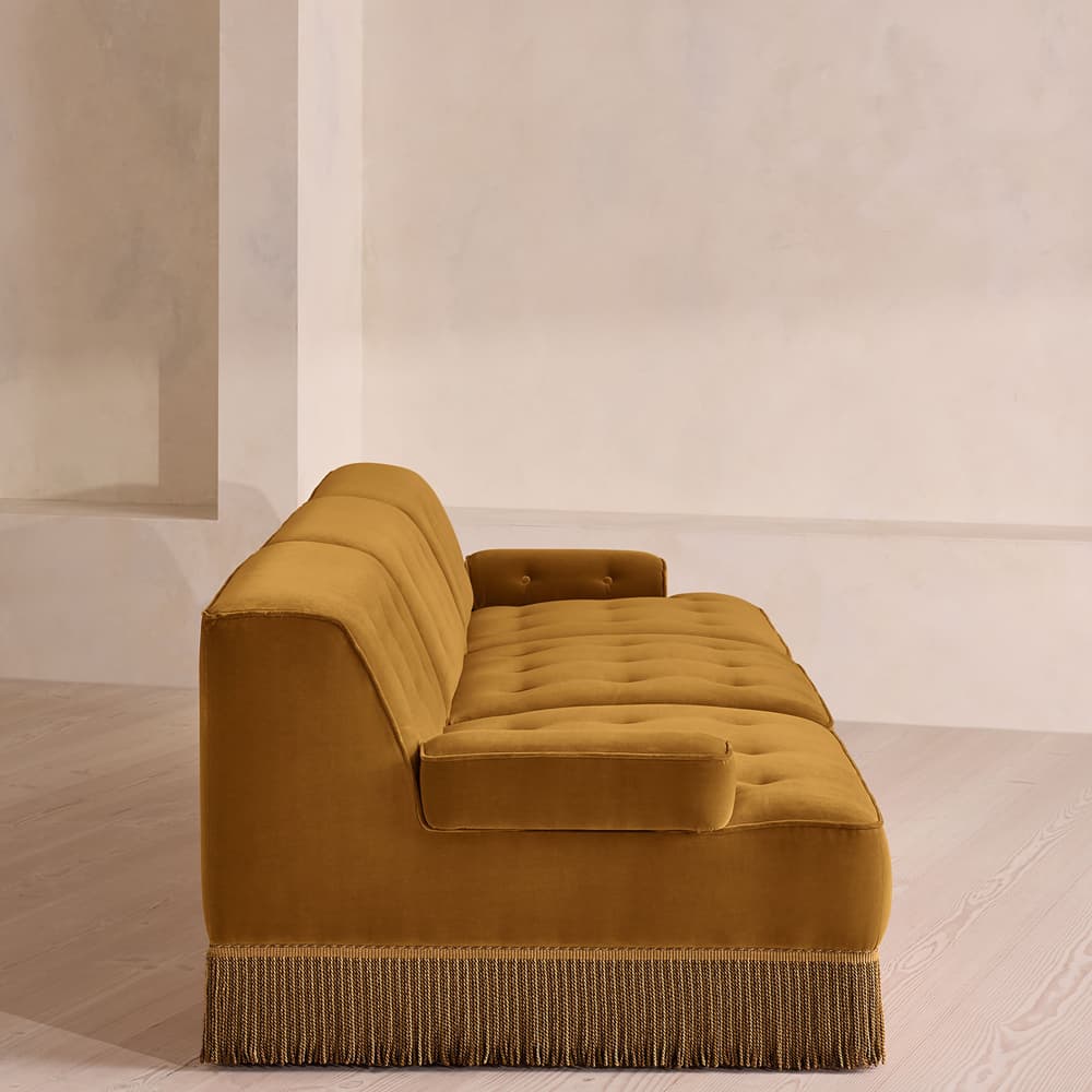Elowen Modular Sofa - Four Seater - Velvet - Mustard UK - Images - Image 3