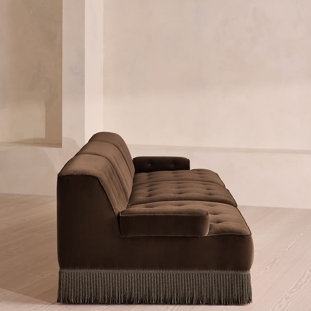 Elowen Modular Sofa - Four Seater - Velvet - Chocolate UK - Images - Image 3