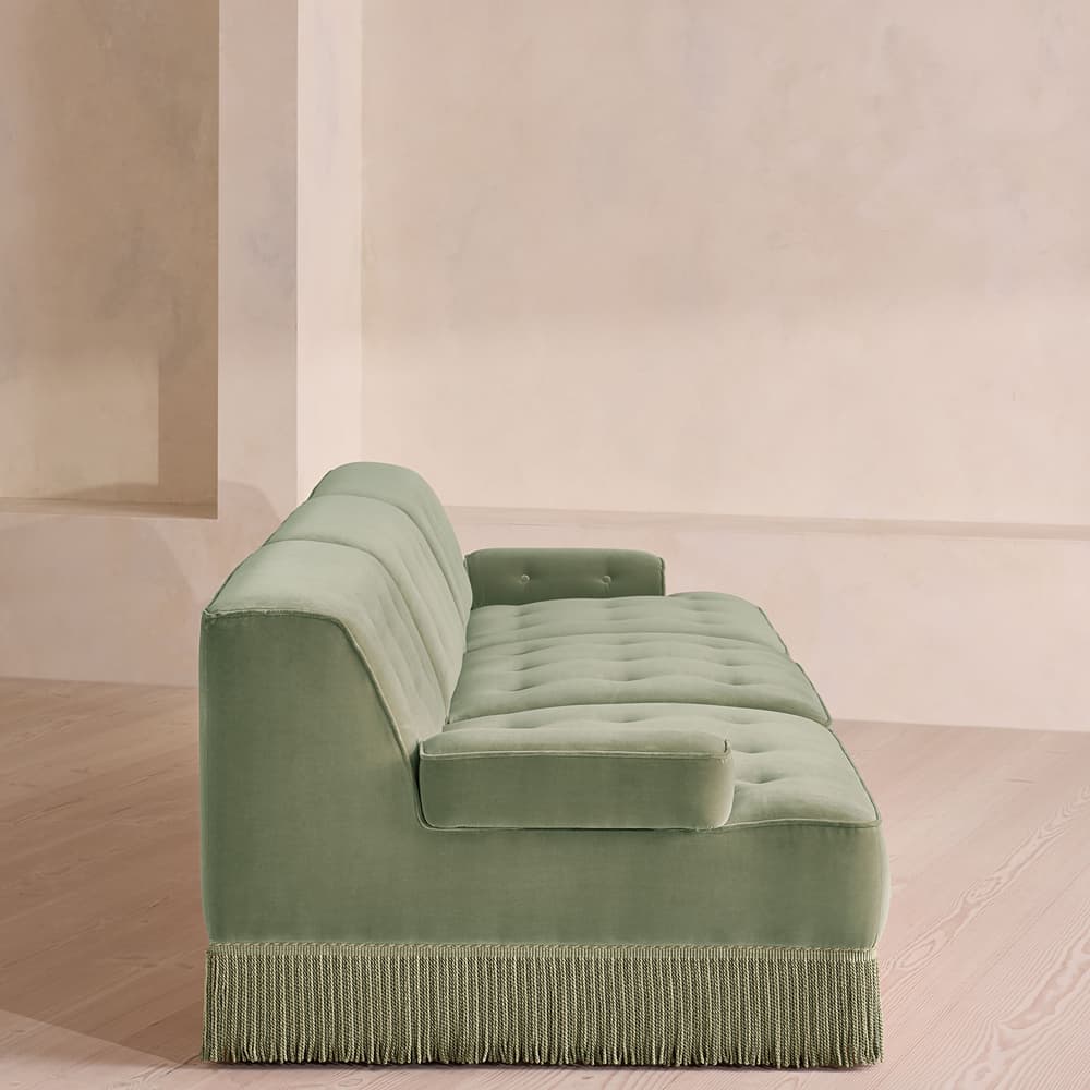 Elowen Modular Sofa - Four Seater - Velvet - Seafoam - UK - Images - Image 3