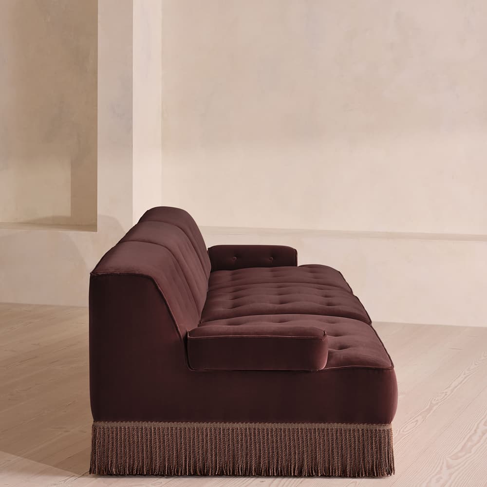 Elowen Modular Sofa - Four Seater - Velvet - Aubergine - UK - Images - Image 3